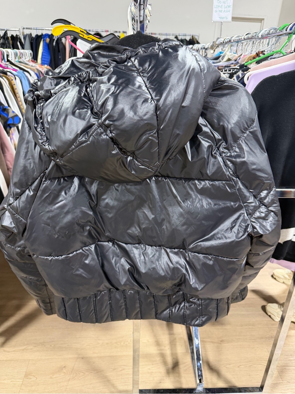 Karl Lagerfield Crop Puffer Bomber Jacket Medium - Picture 10 of 11